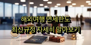 해외여행 면세한도 총정리
