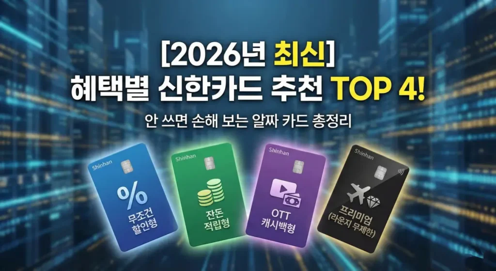 2026년 최신 신한카드 유형별 추천