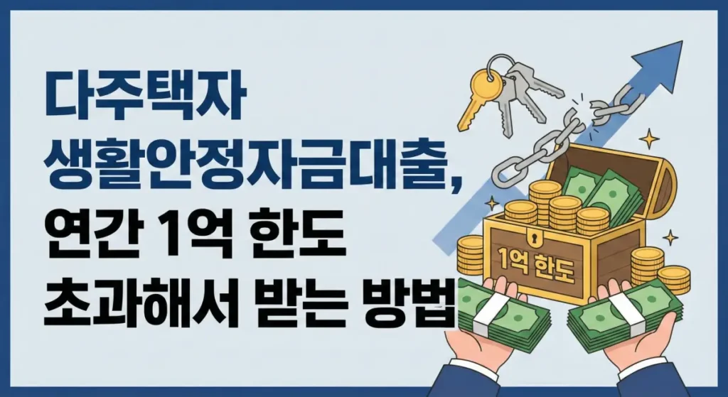 다주택자 생활안정자금대출 연간 1억 한도 초과해서 받는 방법