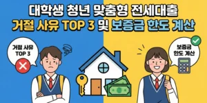 대학생 청년 맞춤형 전세대출 거절 사유 및 보증금 한도 계산