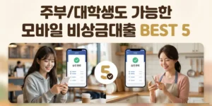 모바일 비상금대출 Best 5